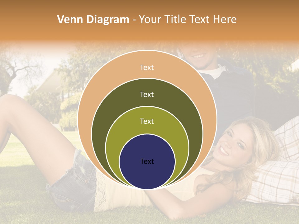 Umbrella Girl Baby PowerPoint Template