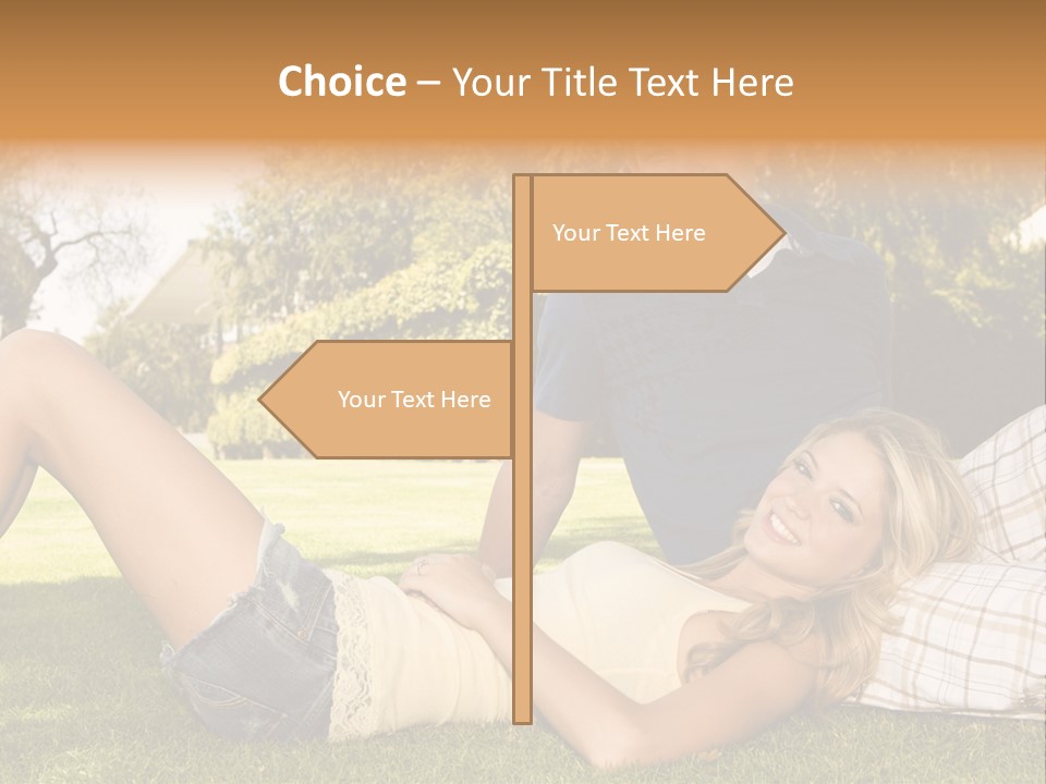 Umbrella Girl Baby PowerPoint Template