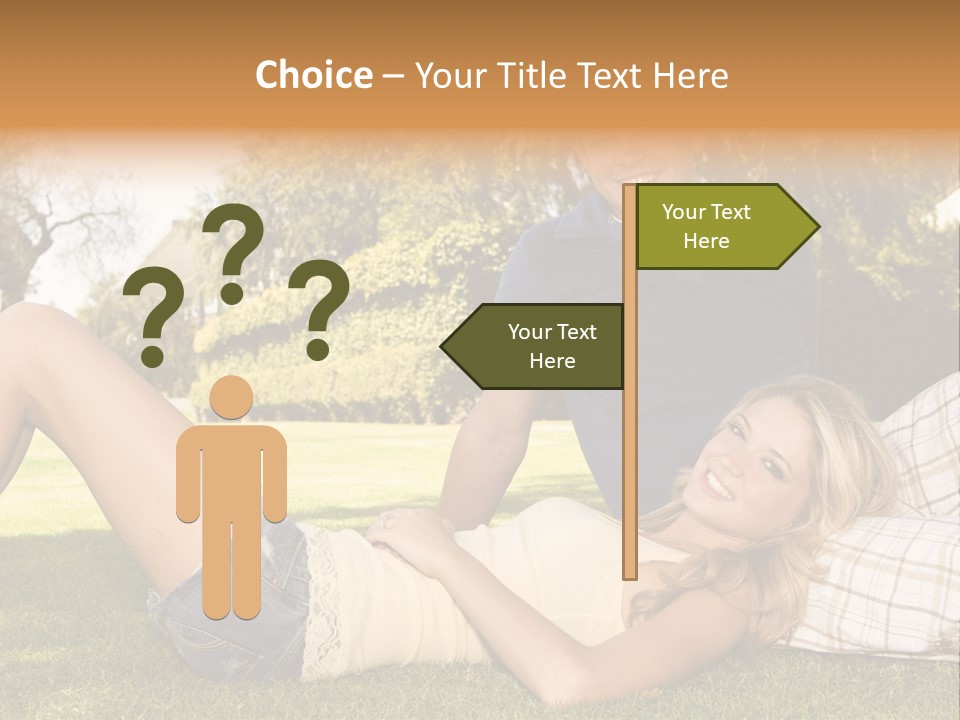 Umbrella Girl Baby PowerPoint Template