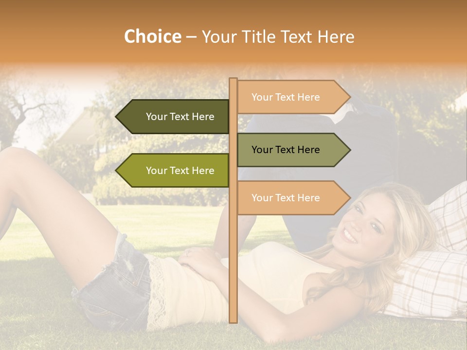 Umbrella Girl Baby PowerPoint Template