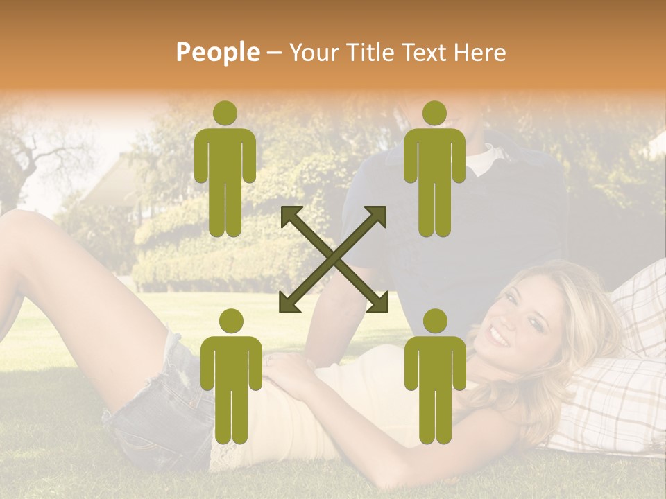 Umbrella Girl Baby PowerPoint Template