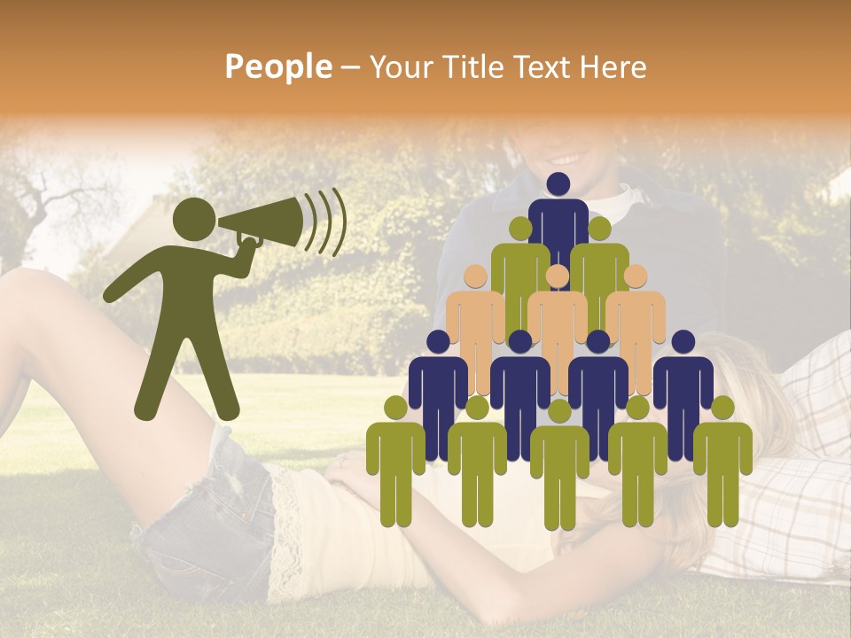 Umbrella Girl Baby PowerPoint Template