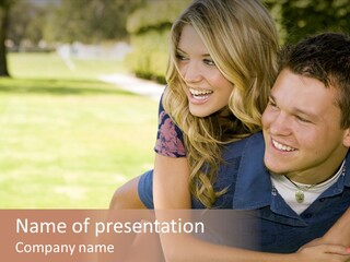 Person One Female PowerPoint Template