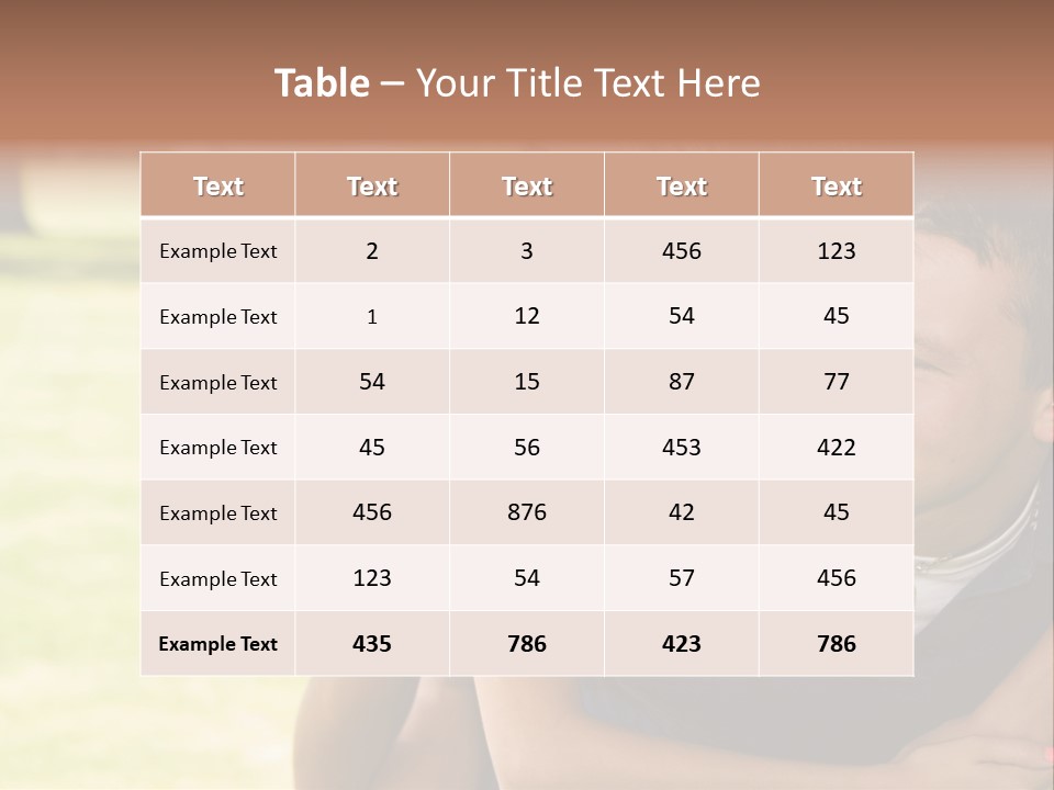 Person One Female PowerPoint Template