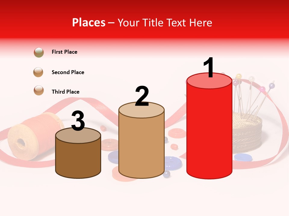 Pin Thread Blue PowerPoint Template