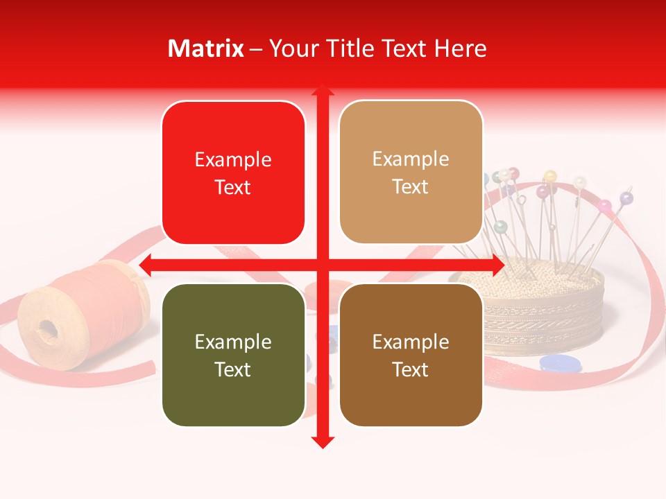 Pin Thread Blue PowerPoint Template