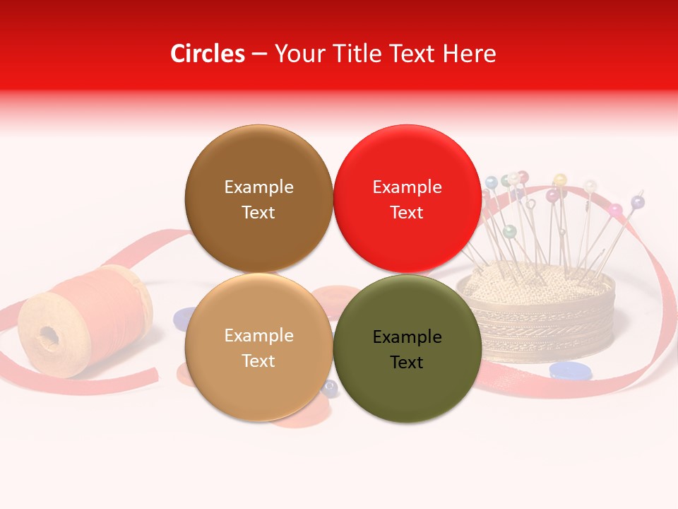 Pin Thread Blue PowerPoint Template