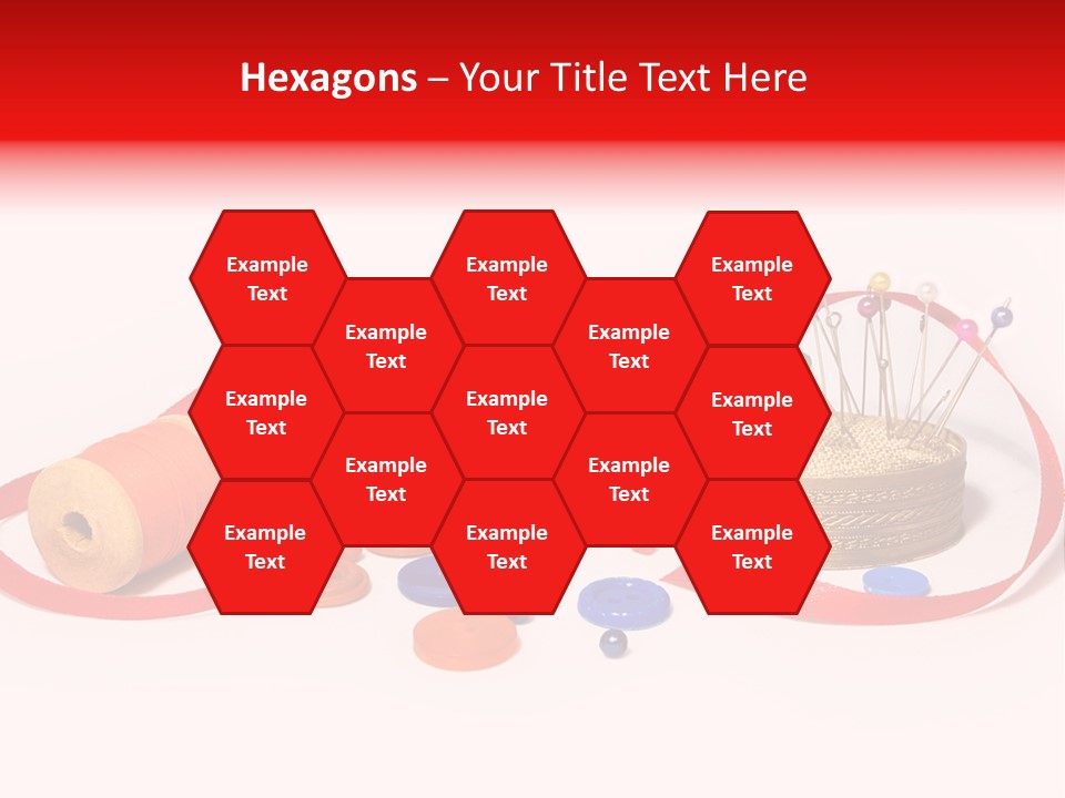 Pin Thread Blue PowerPoint Template