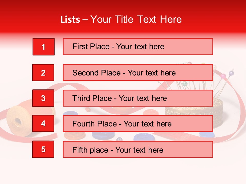 Pin Thread Blue PowerPoint Template