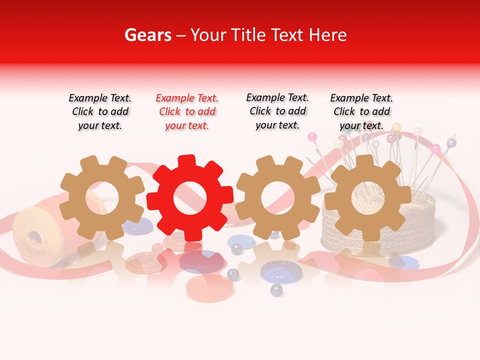 Pin Thread Blue PowerPoint Template