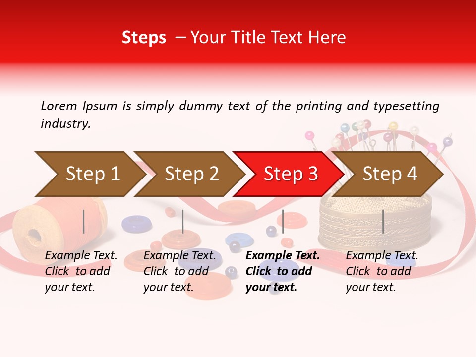 Pin Thread Blue PowerPoint Template