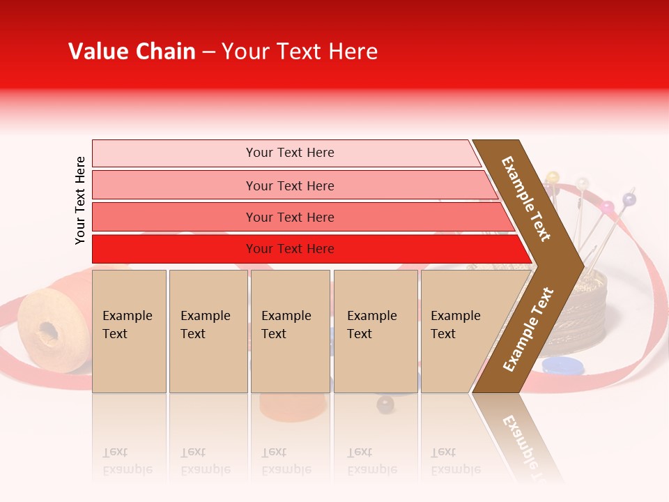 Pin Thread Blue PowerPoint Template