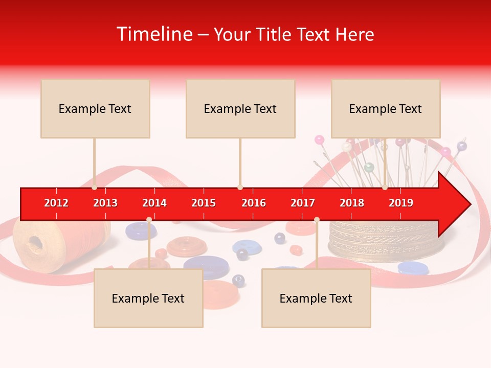 Pin Thread Blue PowerPoint Template
