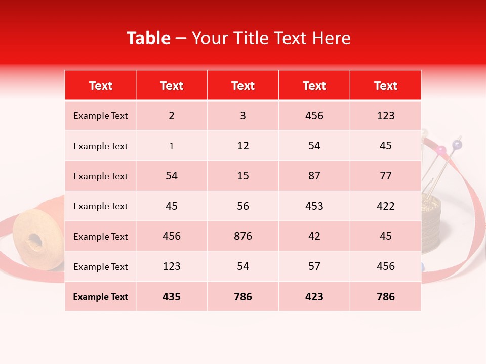 Pin Thread Blue PowerPoint Template