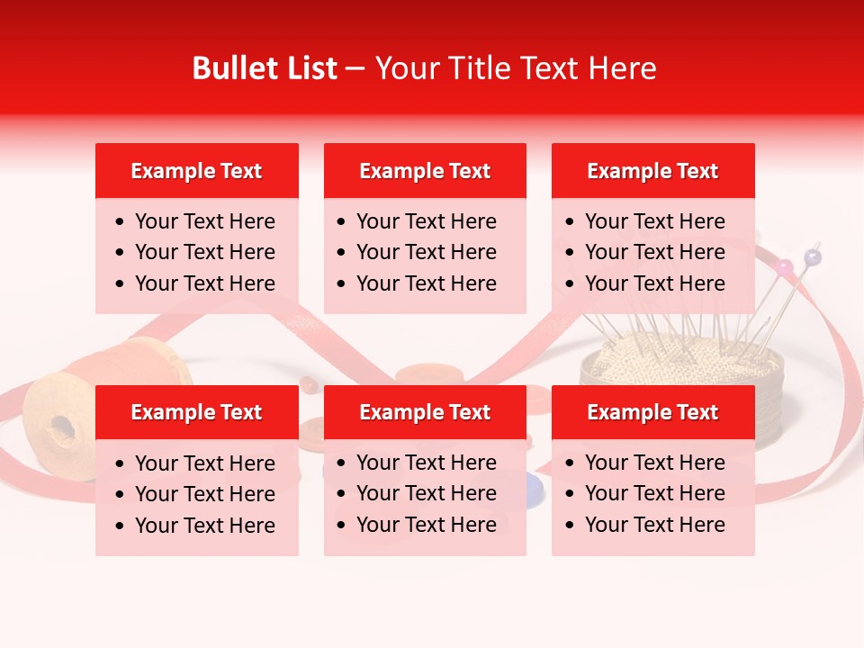 Pin Thread Blue PowerPoint Template