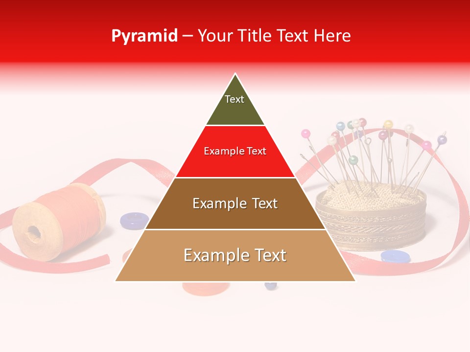 Pin Thread Blue PowerPoint Template