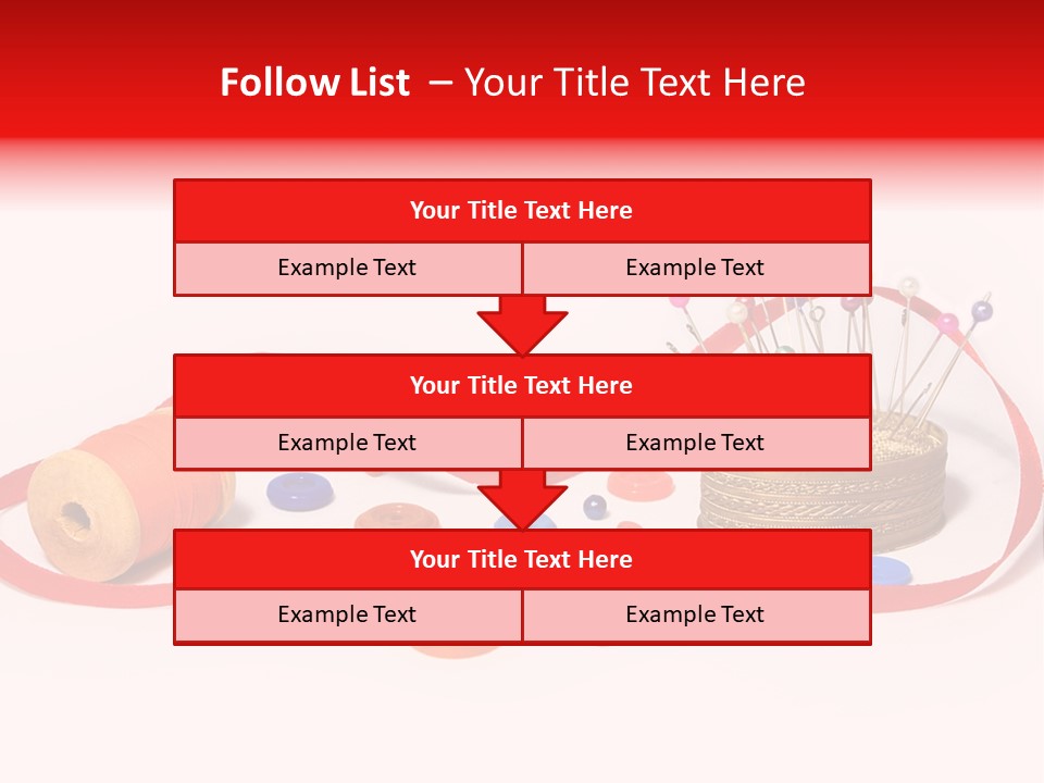 Pin Thread Blue PowerPoint Template