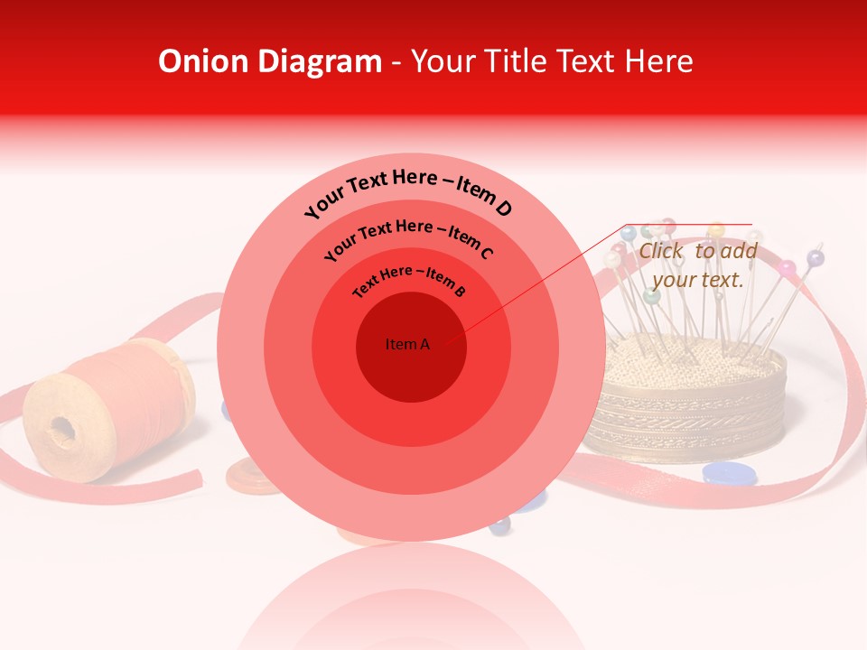 Pin Thread Blue PowerPoint Template