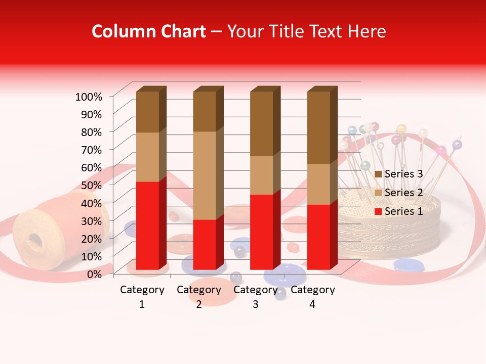 Pin Thread Blue PowerPoint Template