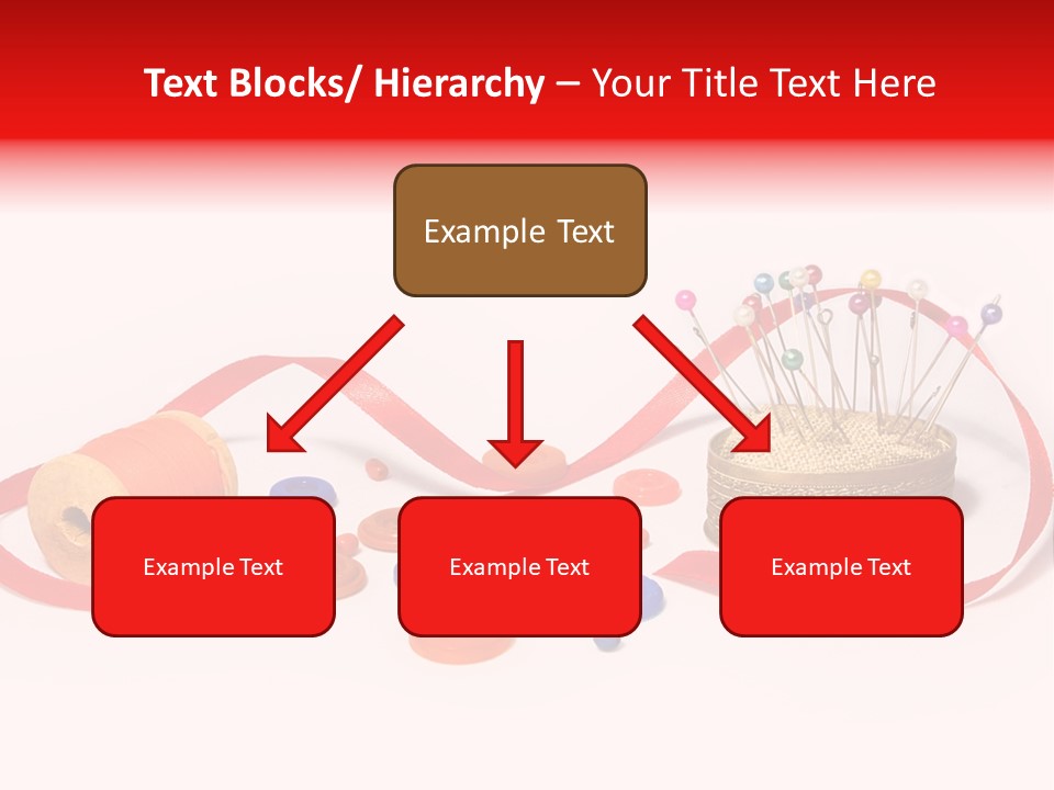 Pin Thread Blue PowerPoint Template