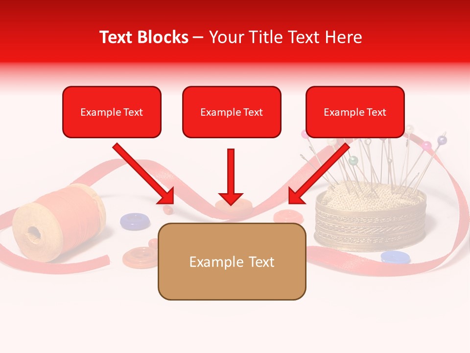 Pin Thread Blue PowerPoint Template