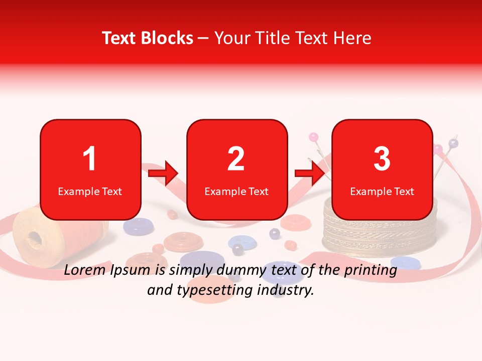 Pin Thread Blue PowerPoint Template