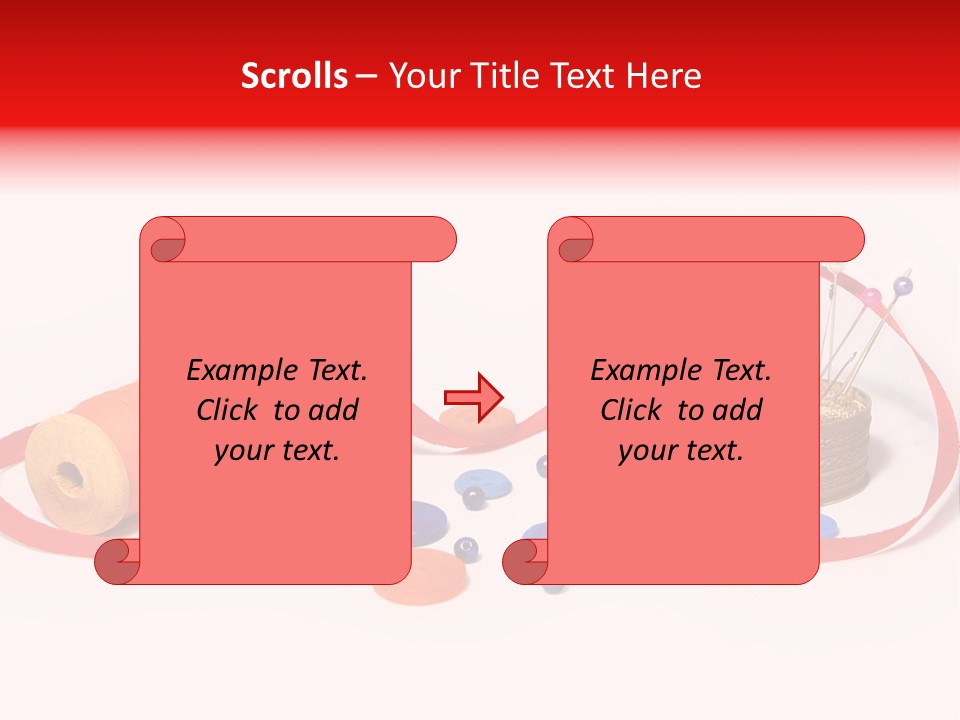 Pin Thread Blue PowerPoint Template