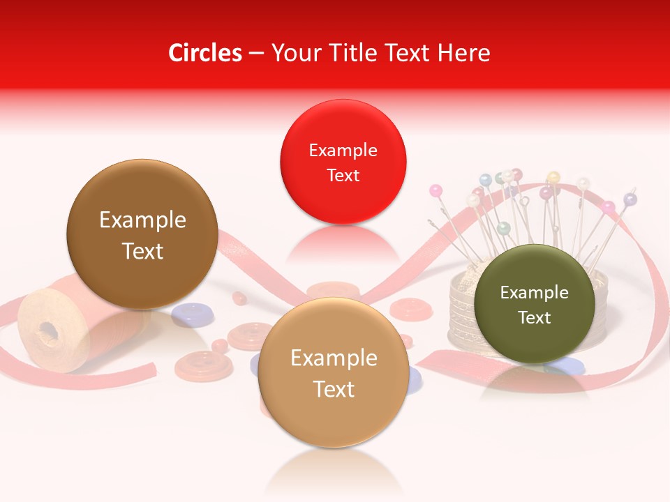 Pin Thread Blue PowerPoint Template