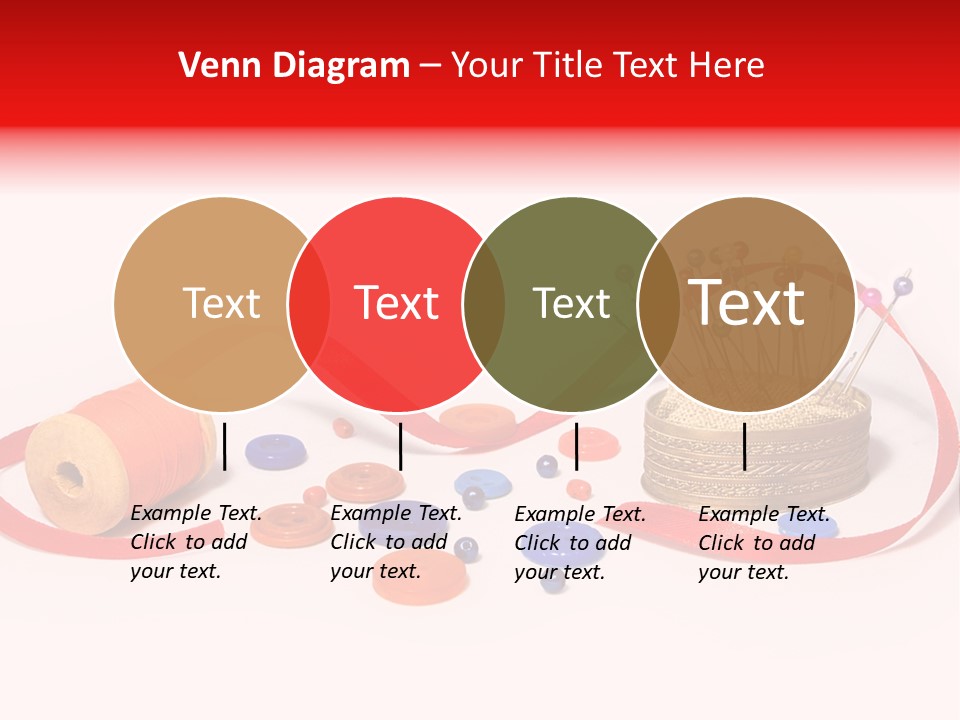 Pin Thread Blue PowerPoint Template