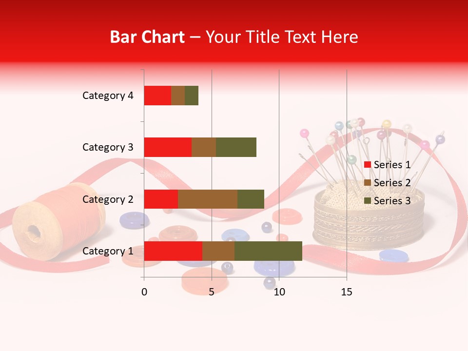 Pin Thread Blue PowerPoint Template