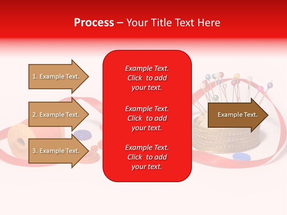 Pin Thread Blue PowerPoint Template