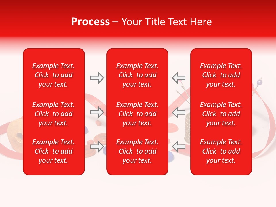 Pin Thread Blue PowerPoint Template