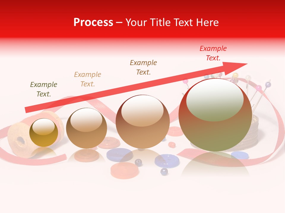 Pin Thread Blue PowerPoint Template