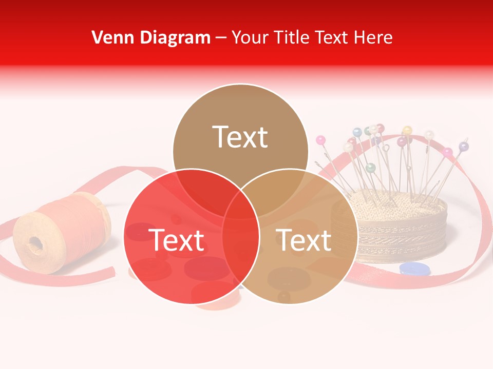 Pin Thread Blue PowerPoint Template