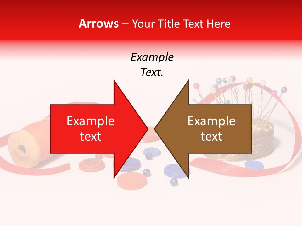 Pin Thread Blue PowerPoint Template