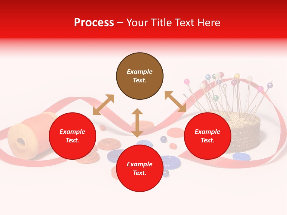 Pin Thread Blue PowerPoint Template