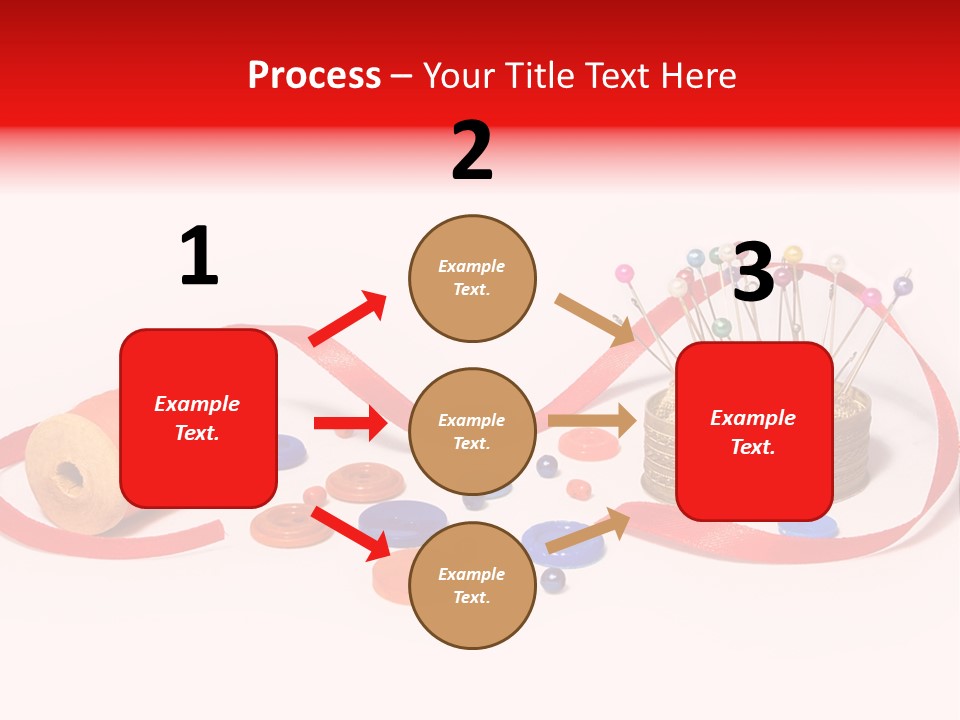 Pin Thread Blue PowerPoint Template