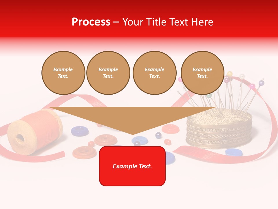 Pin Thread Blue PowerPoint Template