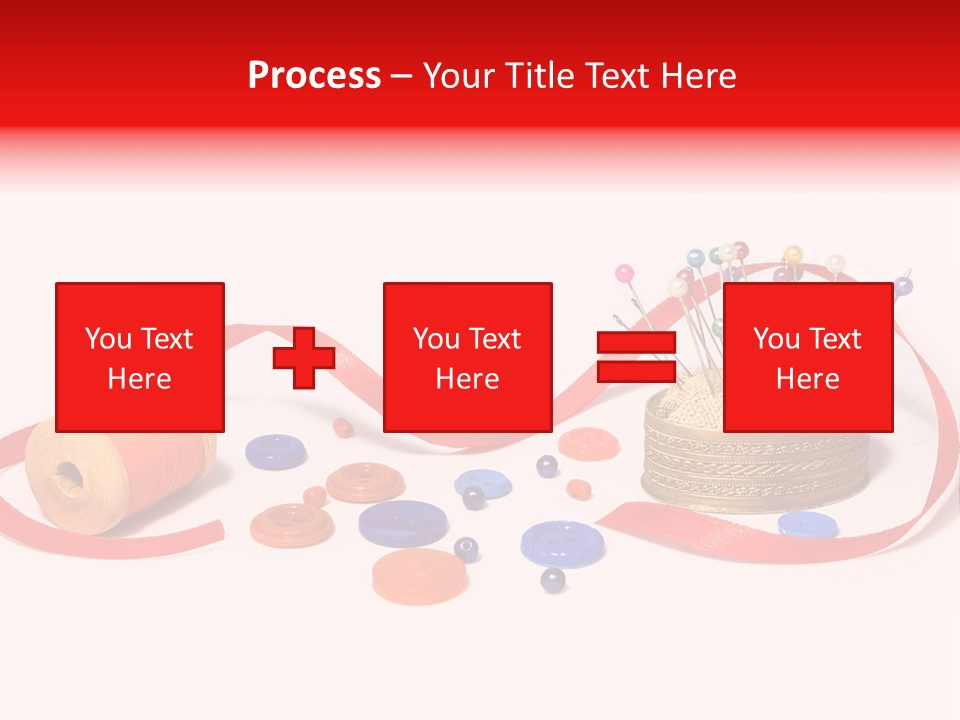 Pin Thread Blue PowerPoint Template