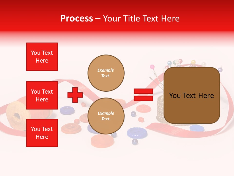 Pin Thread Blue PowerPoint Template