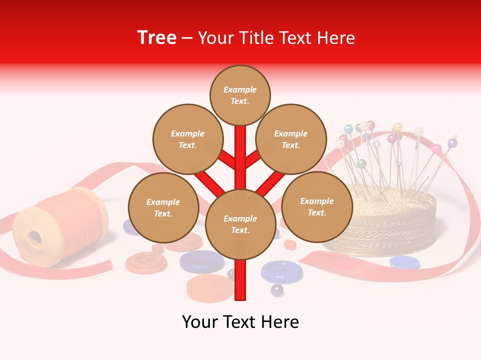 Pin Thread Blue PowerPoint Template