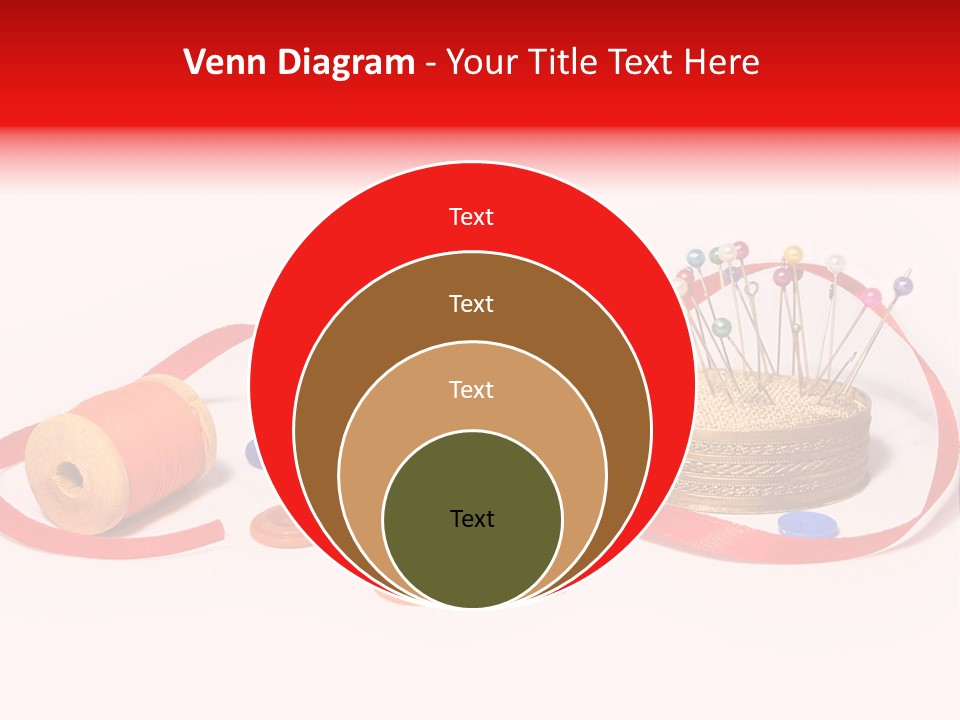 Pin Thread Blue PowerPoint Template