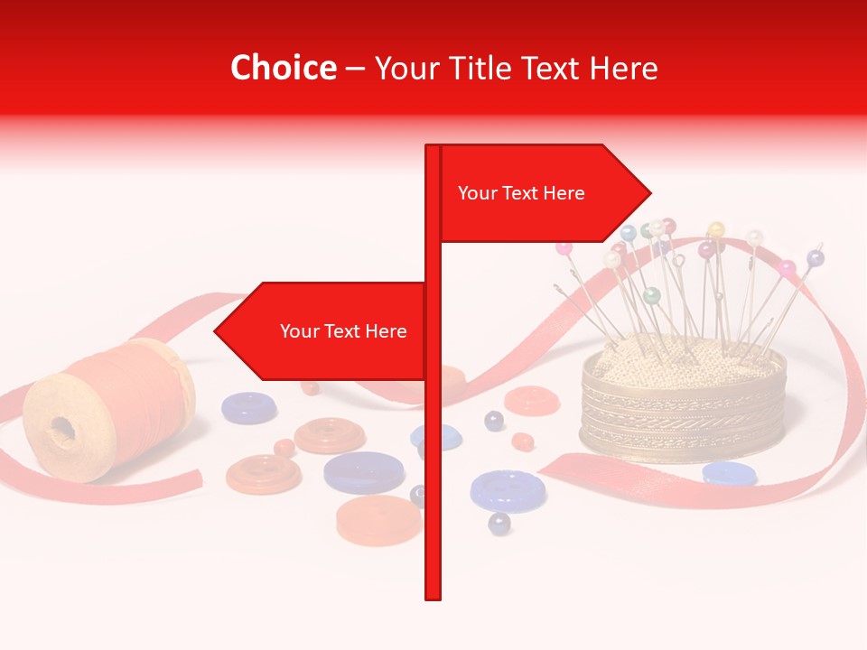 Pin Thread Blue PowerPoint Template