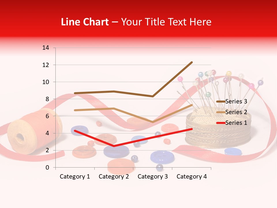 Pin Thread Blue PowerPoint Template