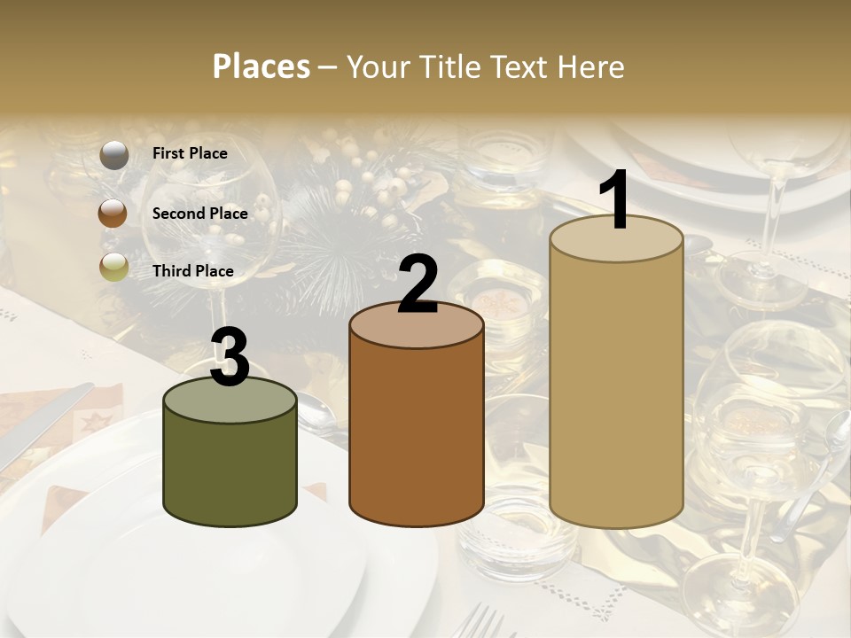 A Place Setting With Place Settings And Place Settings PowerPoint Template
