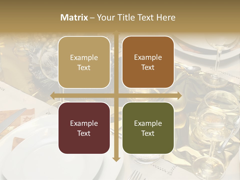 A Place Setting With Place Settings And Place Settings PowerPoint Template