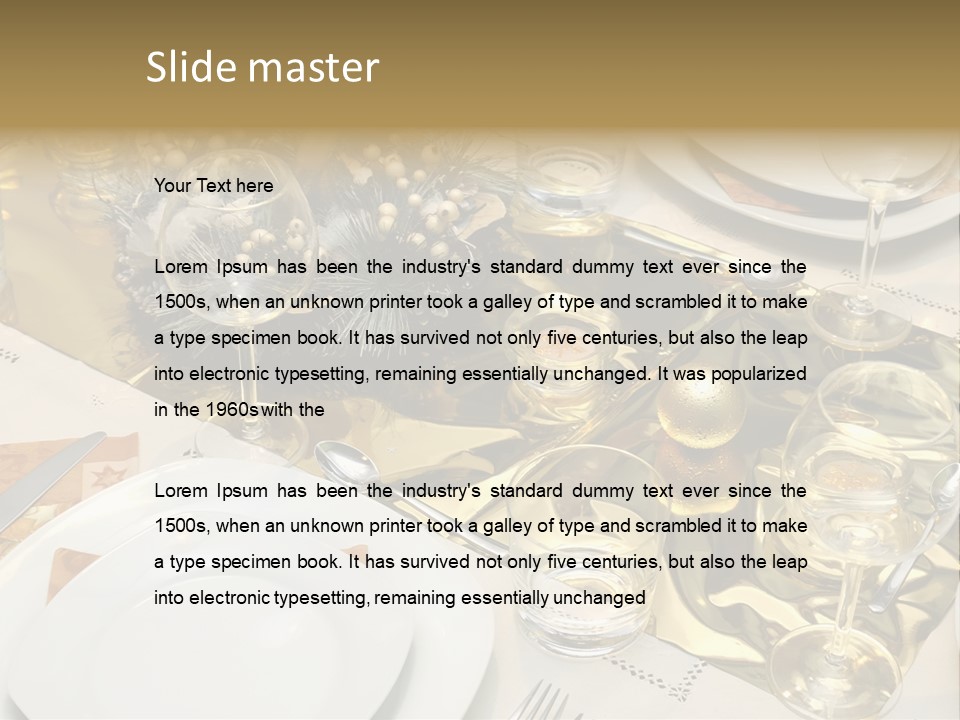 A Place Setting With Place Settings And Place Settings PowerPoint Template