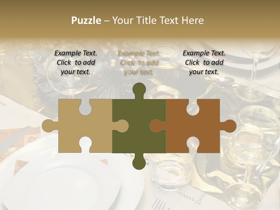 A Place Setting With Place Settings And Place Settings PowerPoint Template