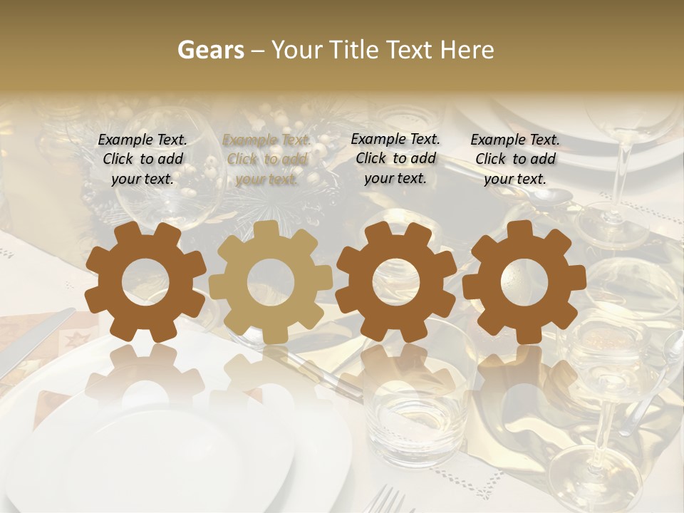 A Place Setting With Place Settings And Place Settings PowerPoint Template