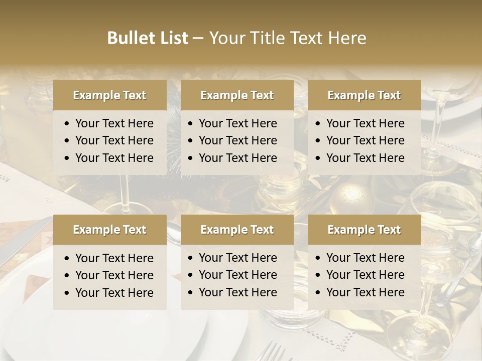 A Place Setting With Place Settings And Place Settings PowerPoint Template